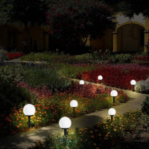 SET DE 9 LAMPI SOLARE LED HAMMERED 291520, 35X10 cm, GRI/NEGRU, DIN PLASTIC SI ALUMINIU, STIL MODERN, TU - Img 5