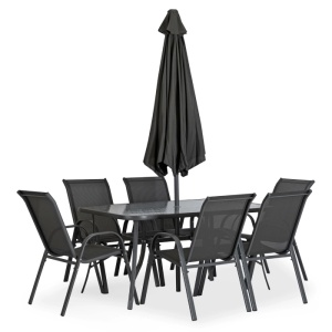 SET DE GRADINA/TERASA, NEBRASKA, ARTIM MEBLE, DIN METAL SI STICLA, CULOARE NEAGRA, ARTIM MEBLE - Img 14
