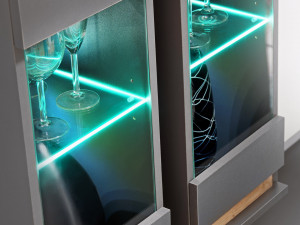 SET LIVING MODULAR MODO, CU ILUMINARE LED, ANTRACIT/STEJAR WOTAN, STIL MODERN, ASM - Img 4
