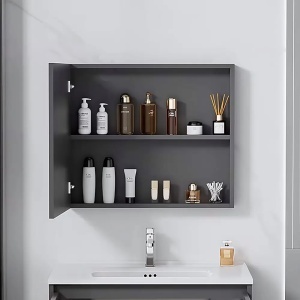 SET MOBILIER DE BAIE CU LAVOAR, OGLINDA, PARIS 60CM, GRI, JUST IN COLLECTION - Img 6