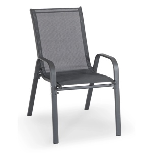 SET MOBILIER DE GRADINA/TERASA, LIBERTY, ARTIM MEBLE, DIN TEHNORATAN, TEXTIL SI STICLA, CULOARE NEAGRA - Img 4