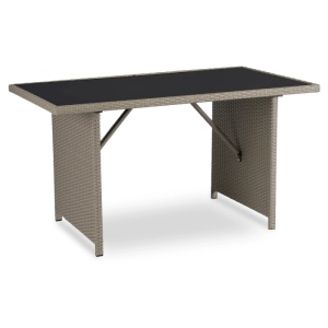 SET MOBILIER DE LUAT MASA, GRADINA/TERASA, COLORADO, ARTIM MEBLE, DIN METAL, TECHNORATAN SI STICLA, CULOARE BEJ - Img 7