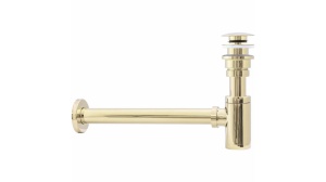 SIFON LAVOAR REA UNIVERSAL, CU DOP TIP CLICK CLACK, AURIU LUCIOS, DIN ALAMA, CALITATE SUPERIOARA - Img 2