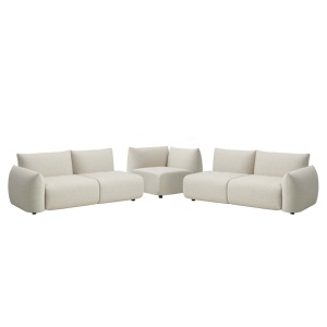 SOFA CU 2 LOCURI PENTRU EXTERIOR DAWSON, BEJ ALPIN, 214528, CONFECTIONAT DIN SPUMA, ALUMINIU, POLIESTER SI POLIPROPILENA, RICHMOND INTERIORS - Img 2