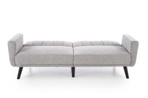 SOFA EXTENSIBILA LARIX GRI/NEGRU, CU TAPITERIE DIN TEXTIL SI LEMN MASIV, STIL MODERN - Img 6