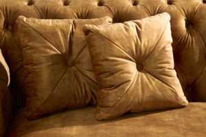 SOFA, STIL CHESTERFIELD, 225CM, TEXTIL FIN( CATIFEA) GALBEN MUSTAR, ARTIM GROUP SELECTION - Img 4