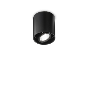 SPOT MOOD PL1 D09 ROUND, NEGRU, DIN METAL, STIL MODERN