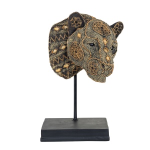 STATUETA DECORATIVA PANTHER YARO, MULTICOLORA, 35 CM, DIN POLIRASINA - Img 2