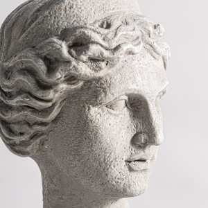 STATUETA, HELENA, 24CM, ALB/GALBUI, DIN RASINA, STIL MODERN, ARTIM GROUP SELECTION - Img 2
