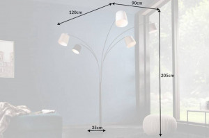 STOC 1 BUC!!! LAMPADAR LEVELS MULTICOLOR 205CM DIN METAL SI TEXTIL COD 36398 - Img 7