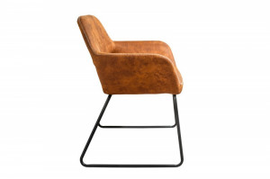 STOC 1 BUC!!! SCAUN MARO ANTIC, MUSTANG, DIN METAL SI PIELE ECO( MICROFBRA), DESIGN VINTAGE - Img 3