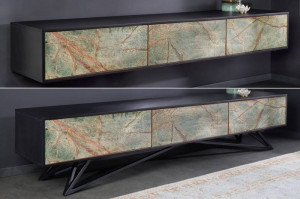 STOC!!!! COMODA TV, MOUNTAIN SOUL 200CM, LEMN DE SALCAM SI FURNIR DE PIATRA, ARTIM GROUP SELECTION - Img 8