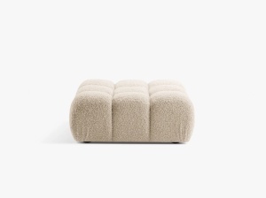 TABURET BELLIS, BEJ DESCHIS, CU TAPITERIE DIN TEXTIL BOUCLE ROLF, MICADONI