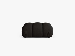 TABURET BELLIS, NEGRU, CU TAPITERIE DIN TEXTIL STRUCTURAT LIBERTY, MICADONI