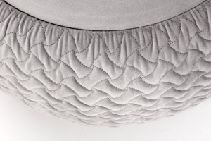 TABURET BONO, CU SPATIU DE DEPOZITARE, GRI/NATURAL, DIN MDF, FURNIR NATURAL SI STOFA, STIL MODERN - Img 6