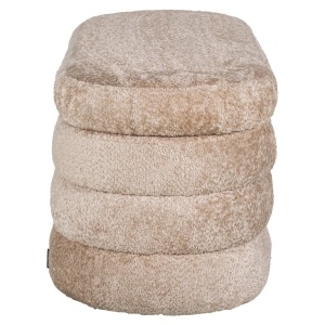 TABURET CU SPATIU DE DEPOZITARE CAMILLE SHEEP NATURE 01, S4616, CONFECTIONAT DIN 100% POLIESTER, LEMN, PLACAJ SI SPUMA - Img 2