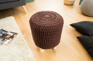 TABURET LEEDS MARO CAFENIU INCHIS 38680 DESIGN RETRO-SCANDINAV - Img 2