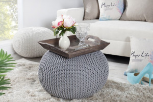 TABURET MULTIFUNCTIONAL GRI LEEDS 23106 - DESIGN MODERN - Img 2