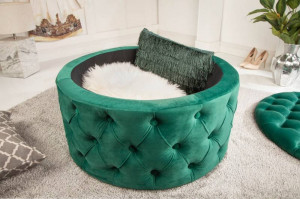 TABURET ROTUND CU SPATIU DEPOZITARE, BAROCK 75CM, COD 40743, DIVERSE NUANTE - Img 3