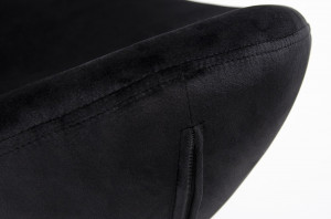 TABURET-SUPORT NEGRU PENTRU PICIOARE EGG SZEROKI VELVET BLACK STIL MODERN B2 - Img 3