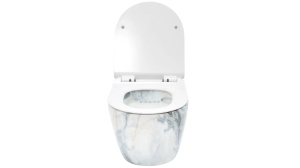 VAS DE TOALETA SUSPENDAT REA CARLOS SLIM GRANIT SHINY, IMITATIE GRANIT, DIN CERAMICA, CALITATE SUPERIOARA - Img 3