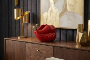 VAZA, LIP 55CM, REALIZAT DIN POLIRASINA, CULOARE ROSIE, REALIZAT MANUAL, ARTIM GROUP SELECTION - Img 3