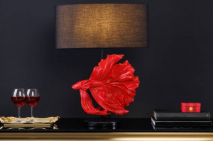 VEIOZA, FISH CROWNTAIL 60CM, NEGRU/ROSU, COD 43171, POLIRASINA SI TEXTIL