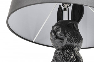 VEIOZA RABBIT, NEAGRA, DIN METAL, ALUMINIU SI TEXTIL, STIL MODERN - Img 5