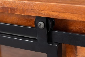 VITRINA LIVING, HERITAGE 150CM, LEMN DE SALCAM, METAL SI STICLA, CULOARE NATUR/MARO, ARTIM GROUP SELECTION - Img 2