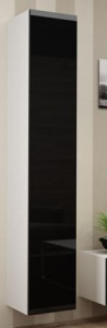VITRINA LIVING VIGO 180 ALB/NEGRU DESIGN MODERN CM