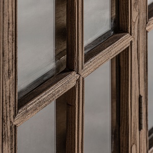 VITRINA TARTU 175CM, DIN LEMN DE ULM DE CULOARE MARO, STIL COLONIAL, VICAL HOME - Img 4