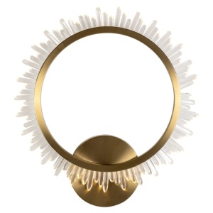 APLICA BEAU AURIU PERIAT, ML-0018, CONFECTIONATA DIN METAL SI STICLA, STIL MODERN - Img 1
