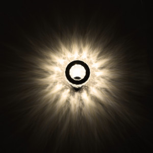 APLICA CRYSTAL ROUND APP413-W, APP414-W, 21.5X21.5 cm, NEGRU/ARGINTIU, DIN METAL SI CRISTALE, STIL MODERN, TU - Img 5