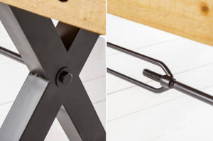 BANCA, THOR 200CM, LEMN MASIV DE PIN, DESIGN INDUSTRIAL - Img 3