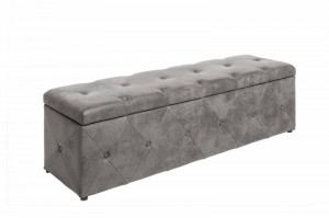 BANCHETA 140CM, EXTRAVAGANCIA GRI ANTICHIZAT, COD 40137, STIL MODERN - Img 6
