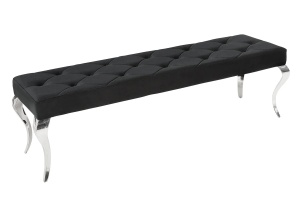BANCHETA BAROCK ARGINTIU/NEGRU DESIGN MODERN - Img 1