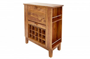 BAR DIN LEMN MASIV, MAKASSAR SHEESHAM 100CM, DESIGN VINTAGE - Img 5
