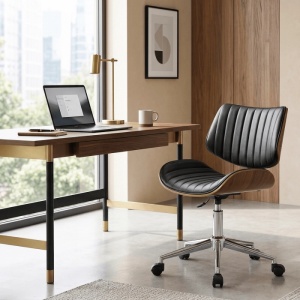 BESTSELLER! SCAUN DE BIROU ROTATIV, ARTIM MEBLE, REALIZAT DIN MATERIAL PIELE ECO, FURNIR, STIL MODERN
