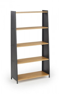 BIBLIOTECA LIVING REG13 STEJAR AURIU/NEGRU STIL VINTAGE HALMAR