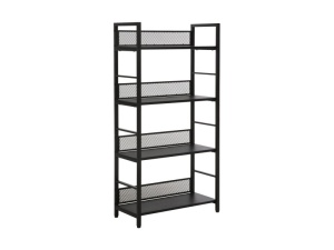 BIBLIOTECA/RAFT RAW R5, STEJAR/NEGRU MAT, DIN PAL LAMINAT SI METAL, STIL MODERN