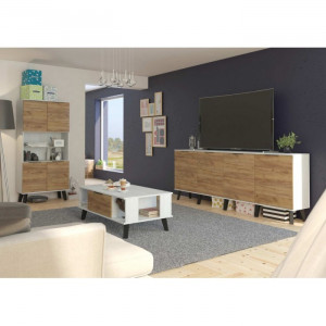 BIBLIOTECA SVEN 4D( SVN-10) DIVERSE VERSIUNI DIN PLACI LAMINATE SI LEMN VLD - Img 6