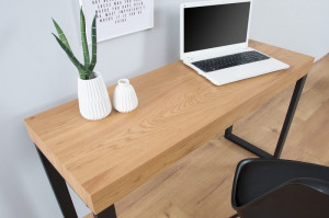 BIROU 120CM, DESIGN VINTAGE/INDUSTRIAL, BLACK DESK - Img 3
