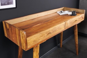 BIROU, BEAUTY BY NATURE 110CM, LEMN MASIV SHEESHAM, DESIGN RETRO - Img 3