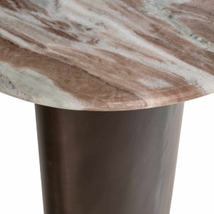 BIROU BRANDO BLUSH 214331, CONFECTIONAT DIN MARMURA, MDF SI OTEL INOXIDABIL CULOAREA BRONZ/ASPECT DE MARMURA, STIL MODERN - Img 4