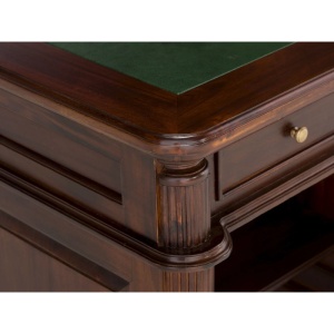 BIROU DE LUX CAMBRIDGE 120CM, DIN LEMN MASIV, CULOARE MARO, ARTIM SELECTION - Img 4