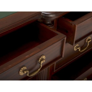 BIROU DE LUX CAMBRIDGE 180CM, DIN LEMN MASIV, CULOARE MARO, ARTIM SELECTION - Img 5