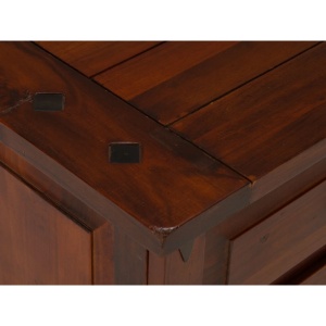 BIROU DE LUX CATANA 160CM, DIN LEMN MASIV, CULOARE MARO, ARTIM SELECTION - Img 4