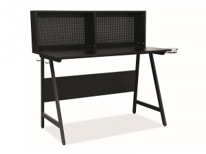 BIROU DIN MDF SI METAL EXTREM DE PRACTIC, CONFORTABIL NEGRU B-192, STIL MODERN, SIGNAL - Img 1