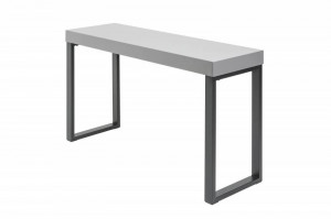 BIROU MODERN, DESK 120X40CM, COD 40863, DIN METAL SI MDF GRI - Img 6