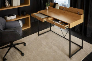 BIROU MODERN, HERITAGE 120CM, COD 41212, DIN MDF SI METAL - Img 2